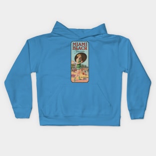 Miami Beach Florida is Calling You - 1924 Bathing Beauty Poster Kids Hoodie